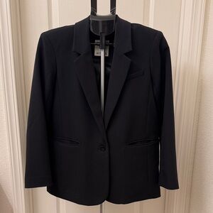 Abercrombie & Fitch Black Single-Button Tailored Blazer